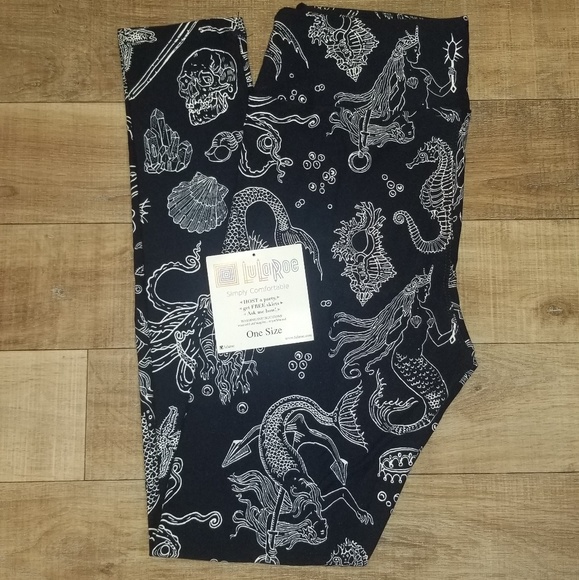 LuLaRoe Pants - Lularoe OS Mermaid Seashell Octopus NWOT